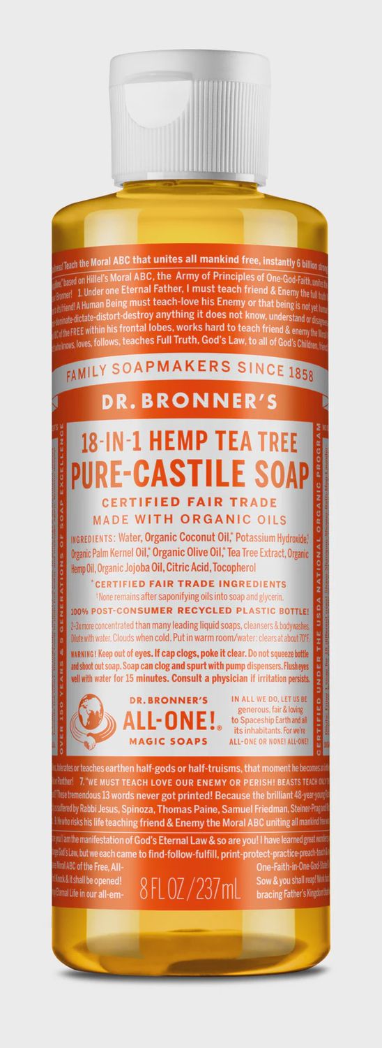 TEA TREE - PURE-CASTILE LIQUID SOAP, Size: 8 FL OZ