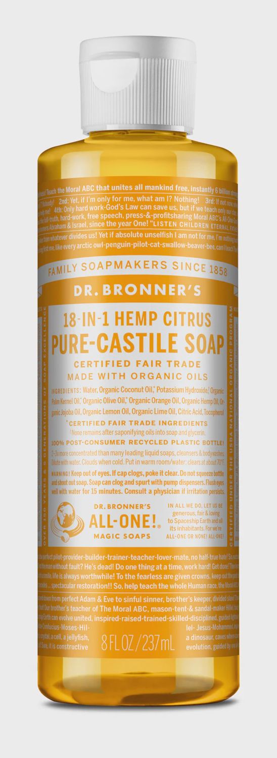 CITRUS - PURE-CASTILE LIQUID SOAP, Size: 8 FL OZ