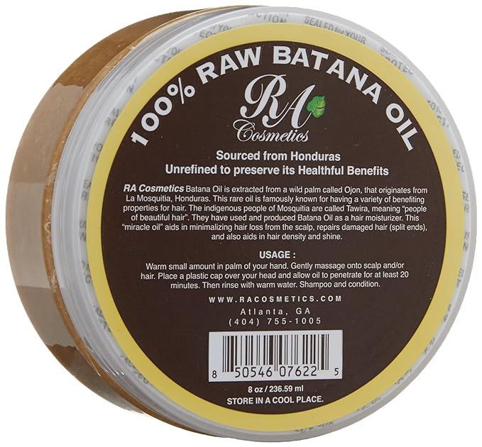 100% RAW BATANA OIL, Size: 2 OZ