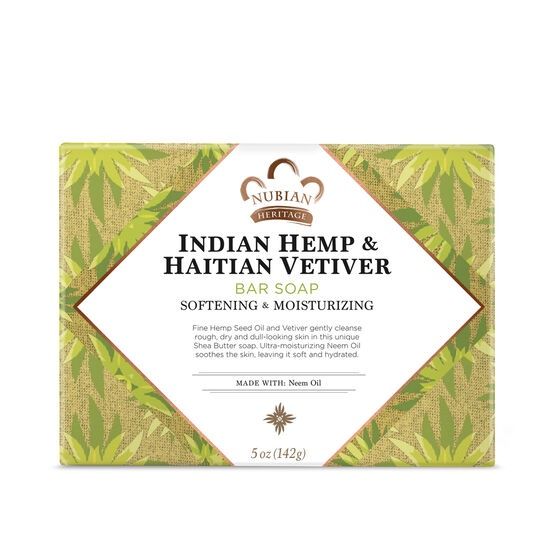 INDIAN HEMP &amp; HAITIAN VETIVER BAR SOAP, Size: 5 OZ