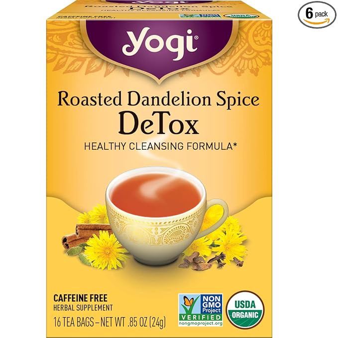 ROASTED DANDELION SPICE DETOX TEA, Size: 16 BAGS