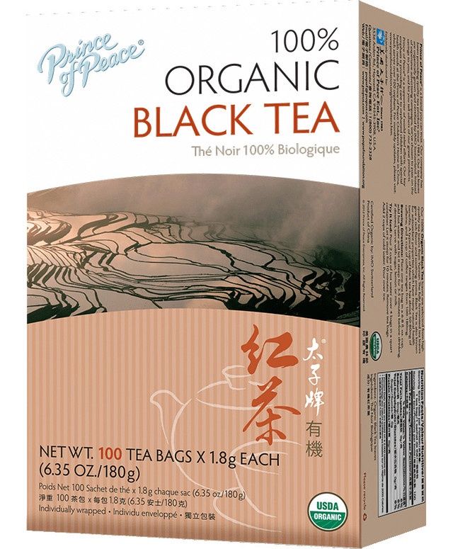 100% ORGANIC BLACK TEA, Size: 100 BAGS