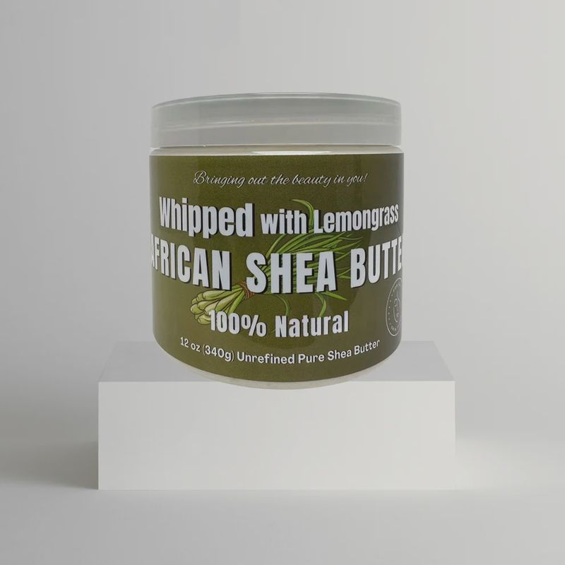 WHIPPED UNREFINED AFRICAN SHEA BUTTER - LEMONGRASS