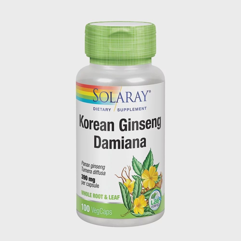 KOREAN GINSENG DAMIANA, Size: 100 VCAPS