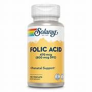 FOLIC ACID 470 MCG (VITAMIN B9), Size: 100 VCAPS