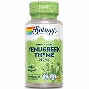 FENUGREEK &amp; THYME 950 MG, Size: 100 VCAPS