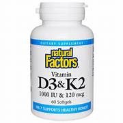VITAMIN D3 &amp; K2, Size: 60 SOFTGELS