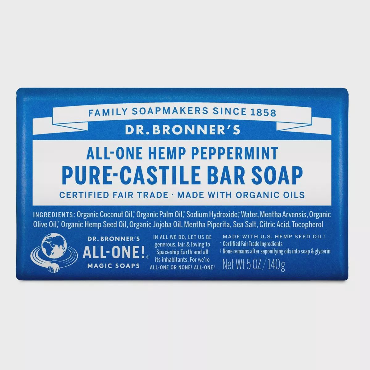 BAR SOAP PEPPERMINT, Size: 5 OZ