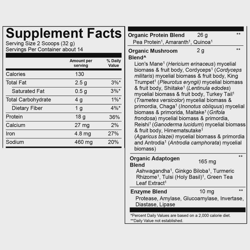 MUSHROOMS + PROTEIN POWDER - CHOCOLATE