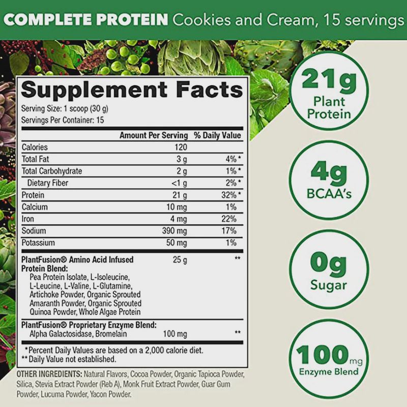 COMPLETE PROTEIN - VEGAN PROTEIN POWDER - COOKIES AND CREAM