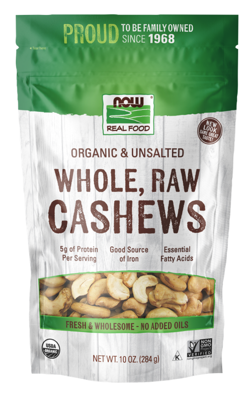 CASHEWS, ORGANIC WHOLE, RAW &amp; UNSALTED