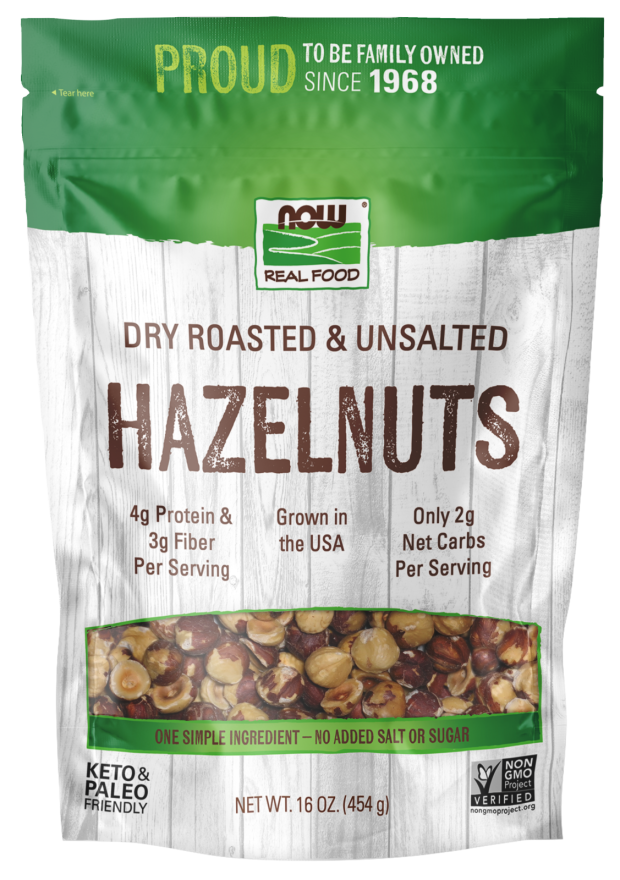 DRY ROASTED &amp; UNSALTED HAZELNUTS, Size: 16 OZ