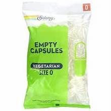 EMPTY VEGETARIAN CAPSULES SIZE 0, Size: 500 VCAPS