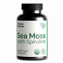 ORGANIC SEA MOSS WITH SPIRULINA, Size: 120 VCAPS