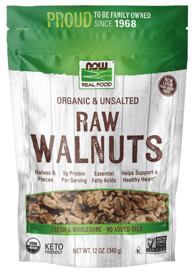 ORGANIC &amp; UNSALTED RAW WALNUTS, Size: 12 OZ