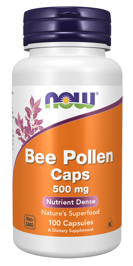 BEE POLLEN 500 MG CAPSULES, Size: 100 CAPS