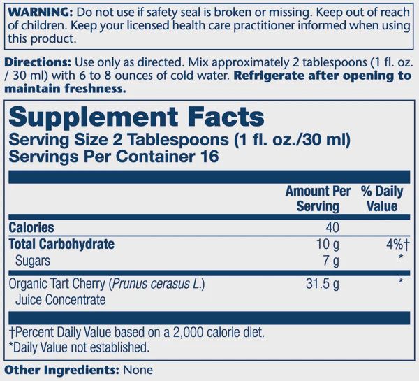 ORGANIC TART CHERRY JUICE CONCENTRATE