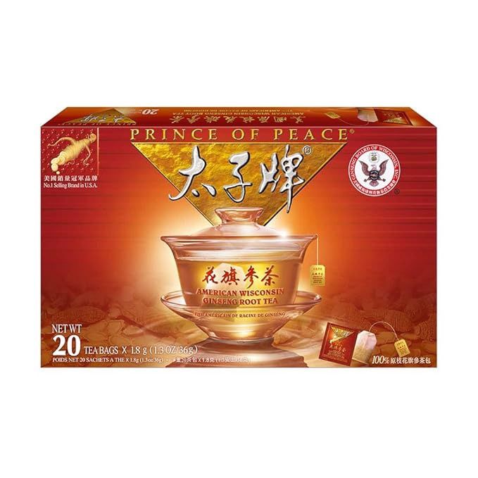 AMERICAN GINSENG ROOT TEA, Size: 20 BAGS
