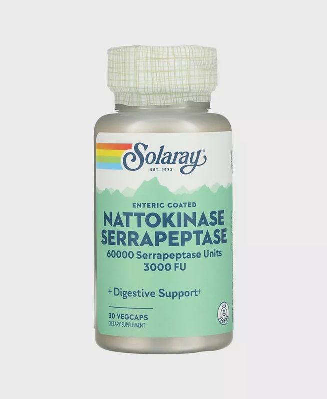 NATTOKINASE SERRAPEPTASE 60000 SERRAPEPTASE 3000 FIBRINOLYTIC