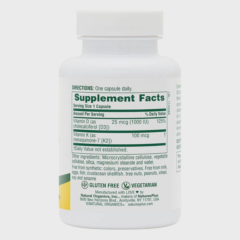 D3 25 MCG &amp; K2 100 MCG
