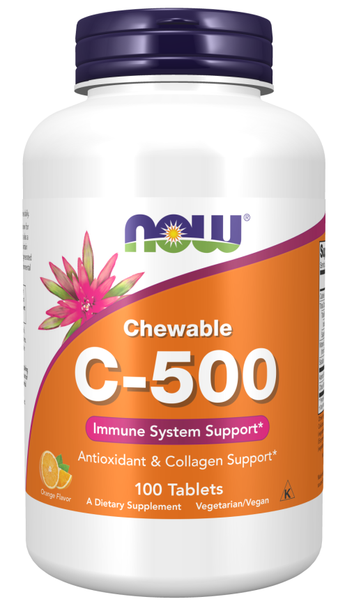 VITAMIN C-500 ORANGE CHEWABLE TABLETS, Size: 100 TABS