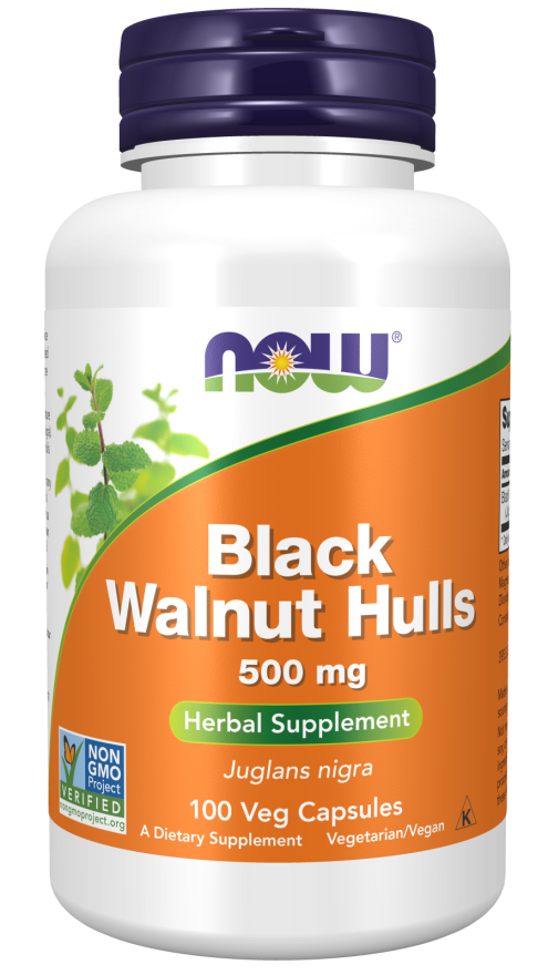 BLACK WALNUT HULLS 500 MG, Size: 100 VEGCAPS