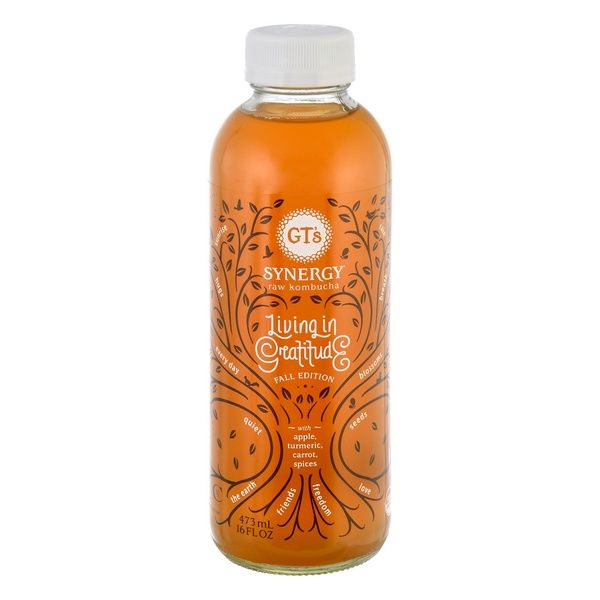 SYNERGY RAW KOMBUCHA-LIVING IN GRATITUDE, Size: 16 FL OZ