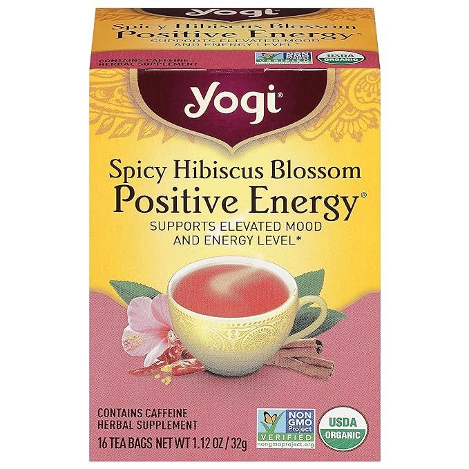 SPICY HIBISCUS BLOSSOM POSITIVE ENERGY TEA, Size: 16 BAGS