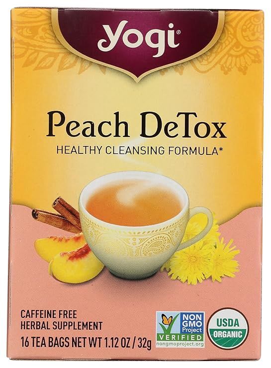 PEACH DETOX TEA, Size: 16 BAGS
