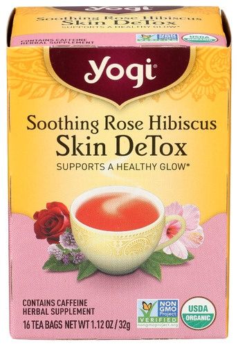 ROSE HIBISCUS SKIN DETOX TEA, Size: 16 BAGS