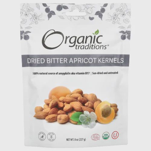 DRIED BITTER APRICOT KERNELS, Size: 8 OZ