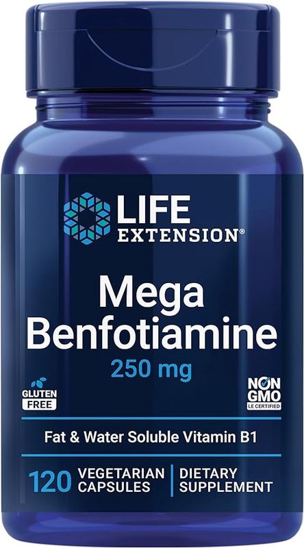 MEGA BENFOTIAMINE 250 MG, Size: 120 VEGCAPS