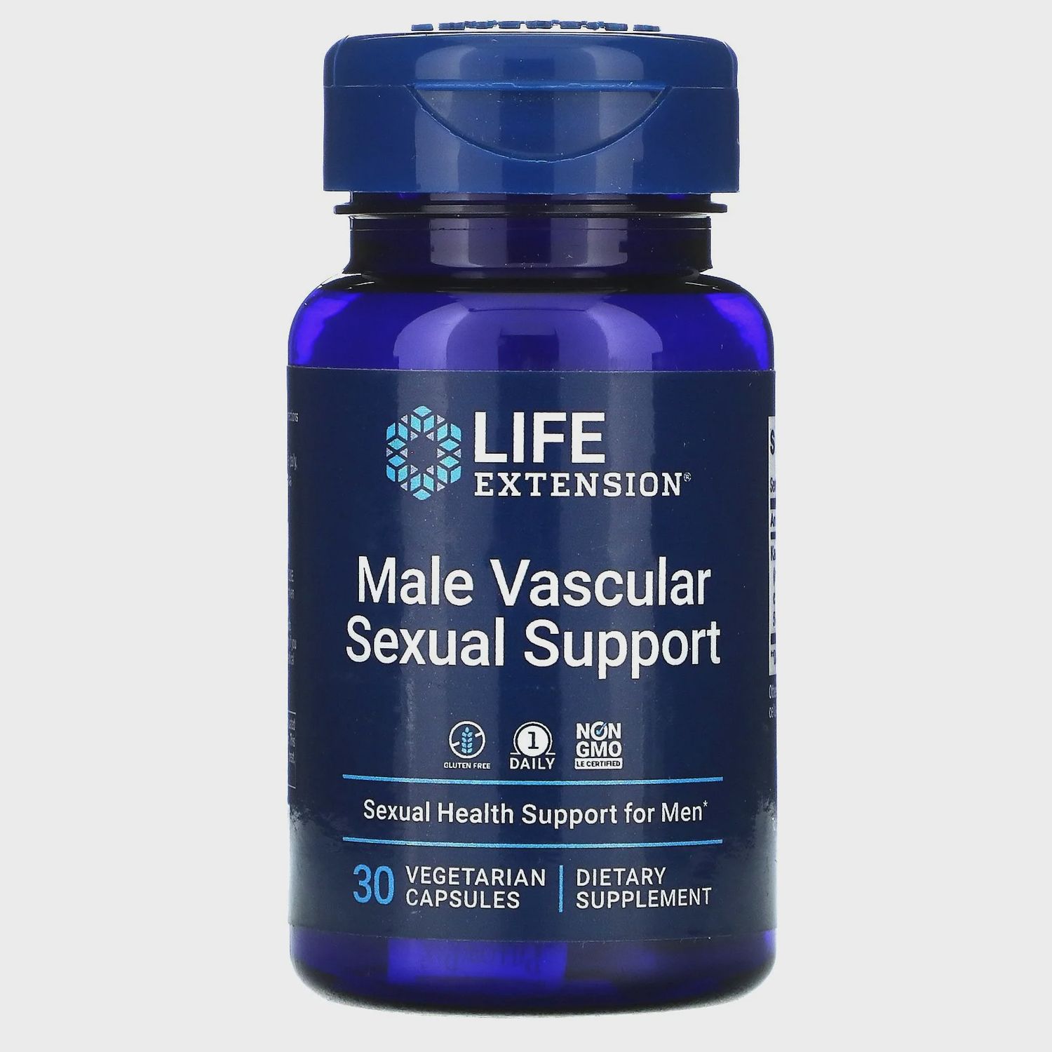 MALE VASCULAR SEXUAL SUPPORT, Size: 30 VEGCAPS