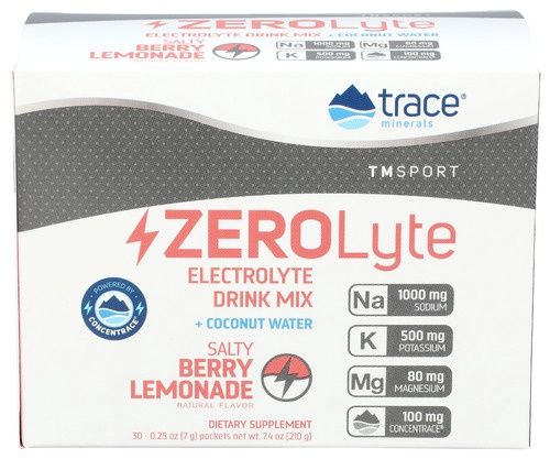 ZEROLYTE SALTY BERRY LEMONADE, Size: 30 - 0.27 OZ PACKETS