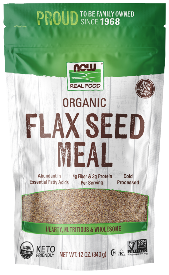ORGANIC FLAX SEED MEAL, Size: 12 OZ