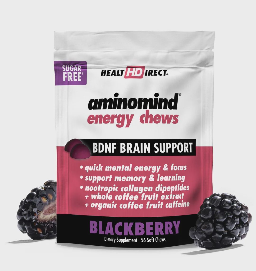 AMINOMIND BRAIN SUPPORT CHEW, Size: 56 CHEWS, FLAVOR: BLACKBERRY