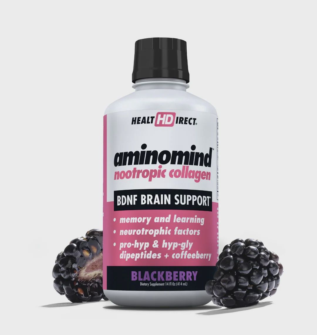 AMINOMIND NOOTROPIC COLLAGEN, Size: 14 FL OZ, FLAVOR: BLACKBERRY