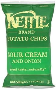 SOUR CREAM AND ONION POTATO CHIPS, Size: 5 OZ