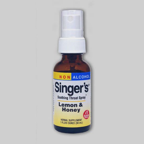 SINGER&#39;S LEMON &amp; HONEY THROAT SPRAY, Size: 1 FL OZ