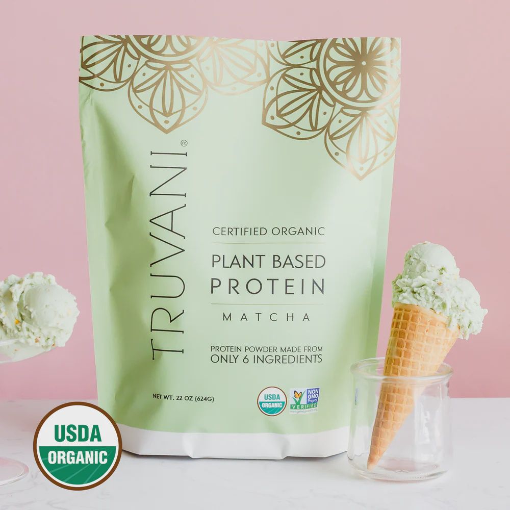 CERTIFIED ORGANIC PLANT BASED PROTEIN MATCHA, Size: 22 OZ