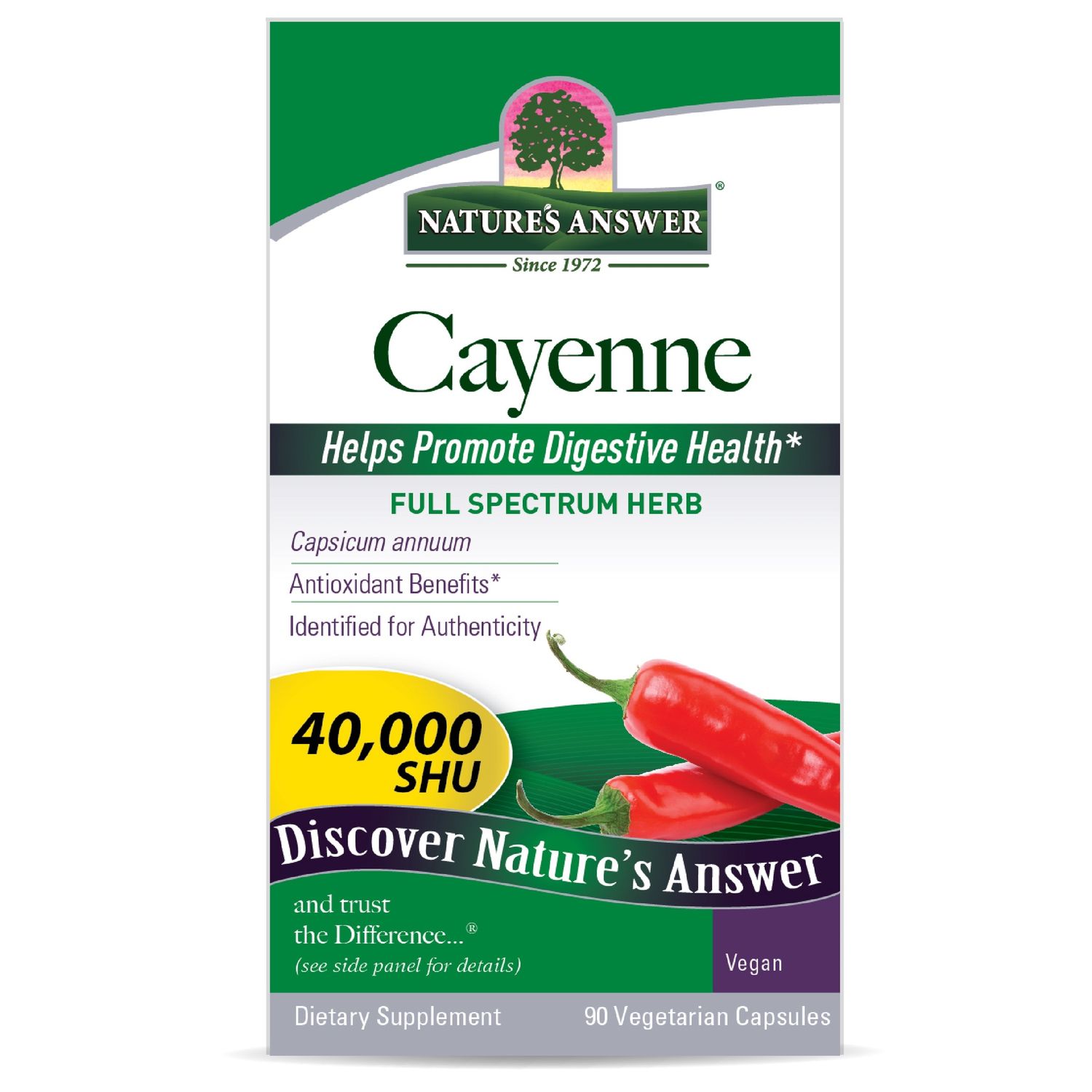 CAYENNE 40,000 SHU/G, Size: 90 VEGCAP