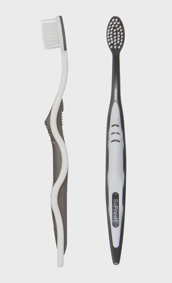 FLOSSING TOOTHBRUSH WITH ANTIBACTERIAL BRISTLES, Size: 1 UNIT