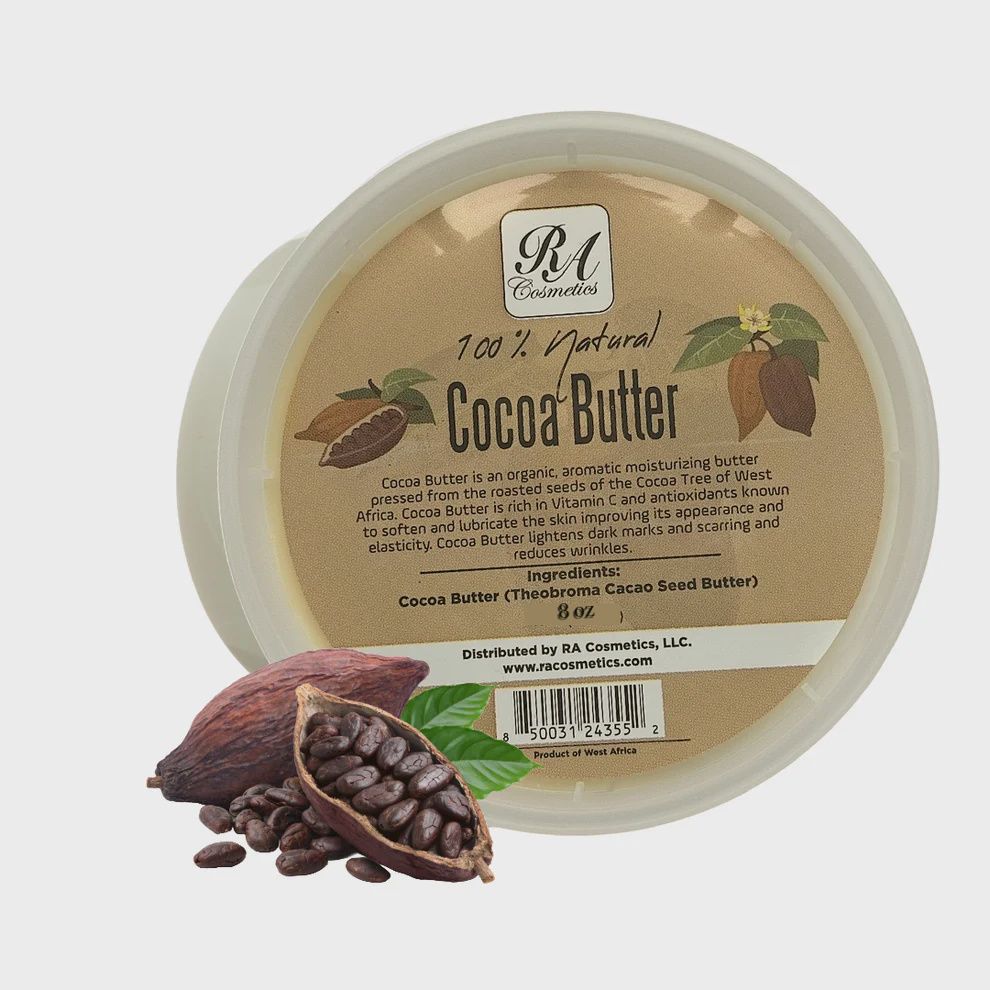 100 % NATURAL COCOA BUTTER, Size: 8 OZ