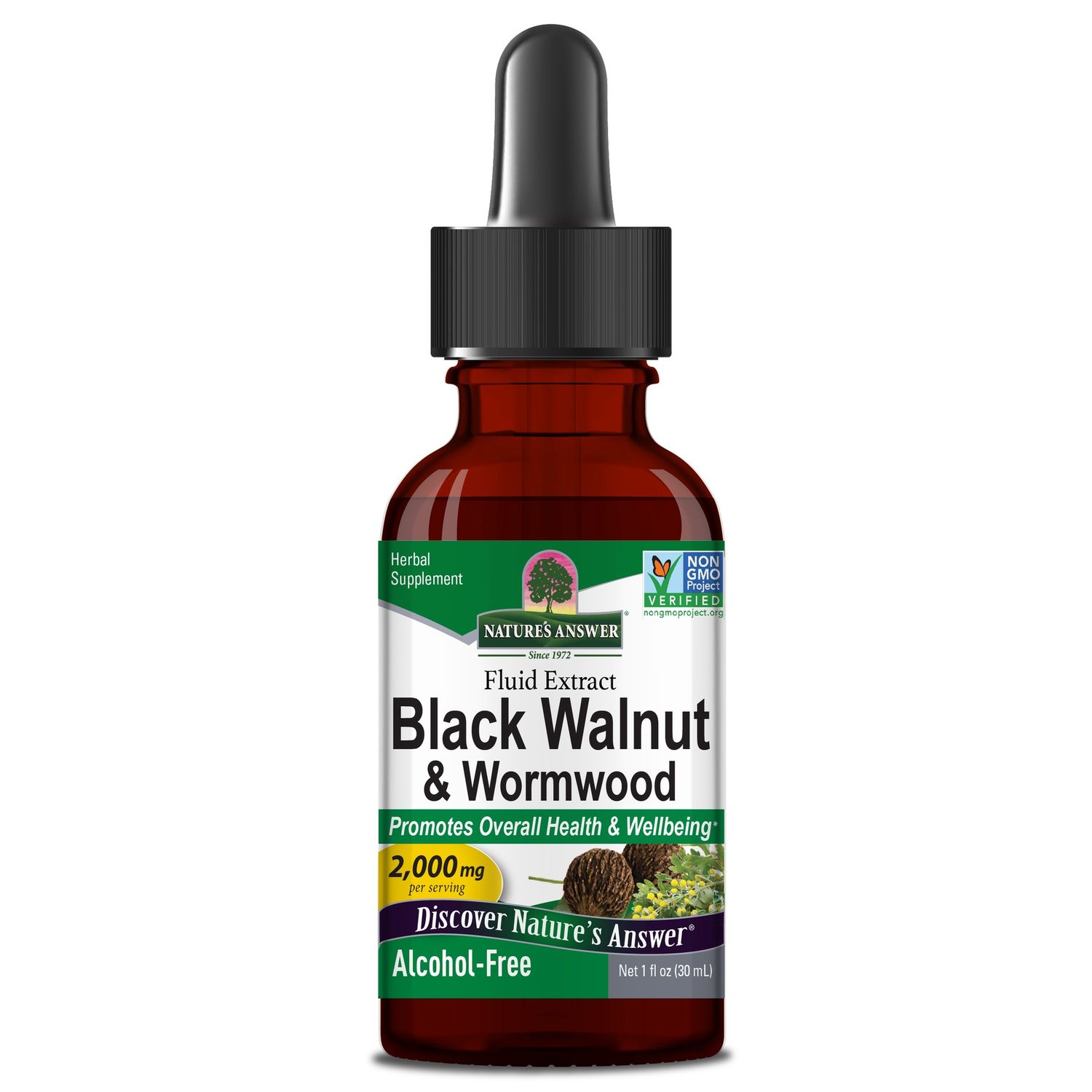 BLACK WALNUT-WORMWOOD ALCOHOL-FREE, Size: 1 OZ