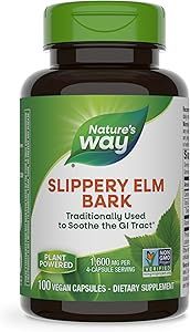 SLIPPERY ELM BARK 1600 MG, Size: 100 CAPS