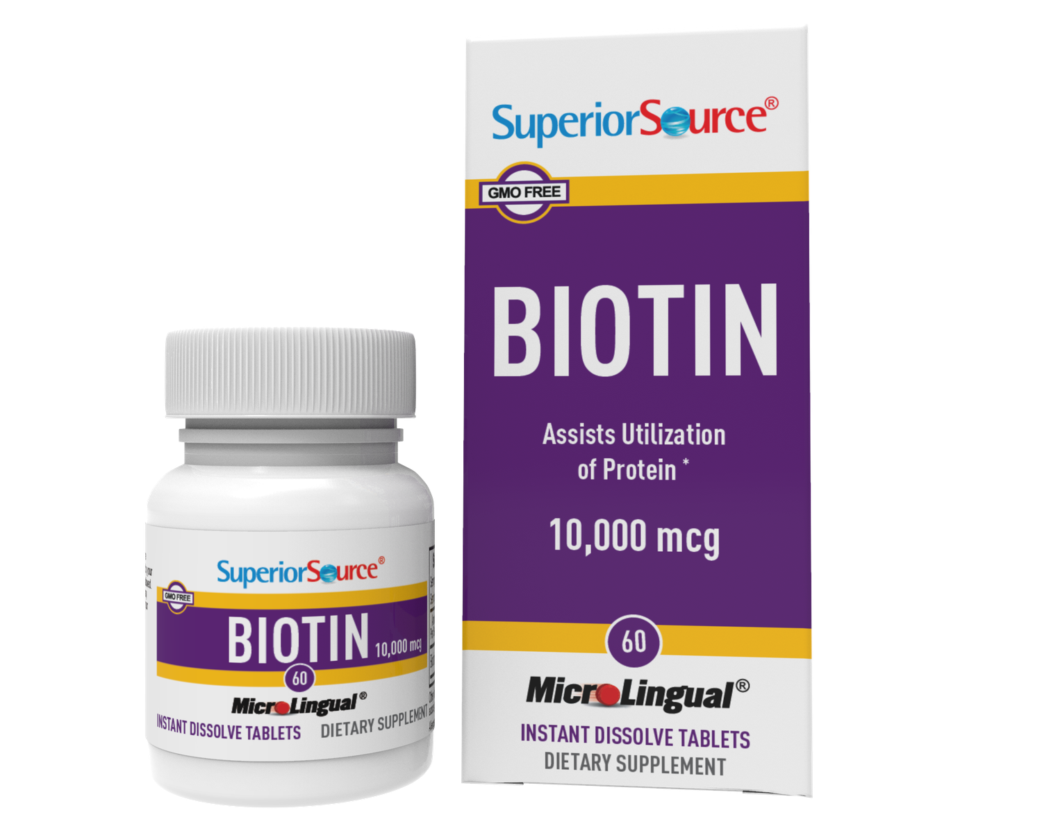 BIOTIN 10,000 MG, Size: 60 DISSOLVE TABS