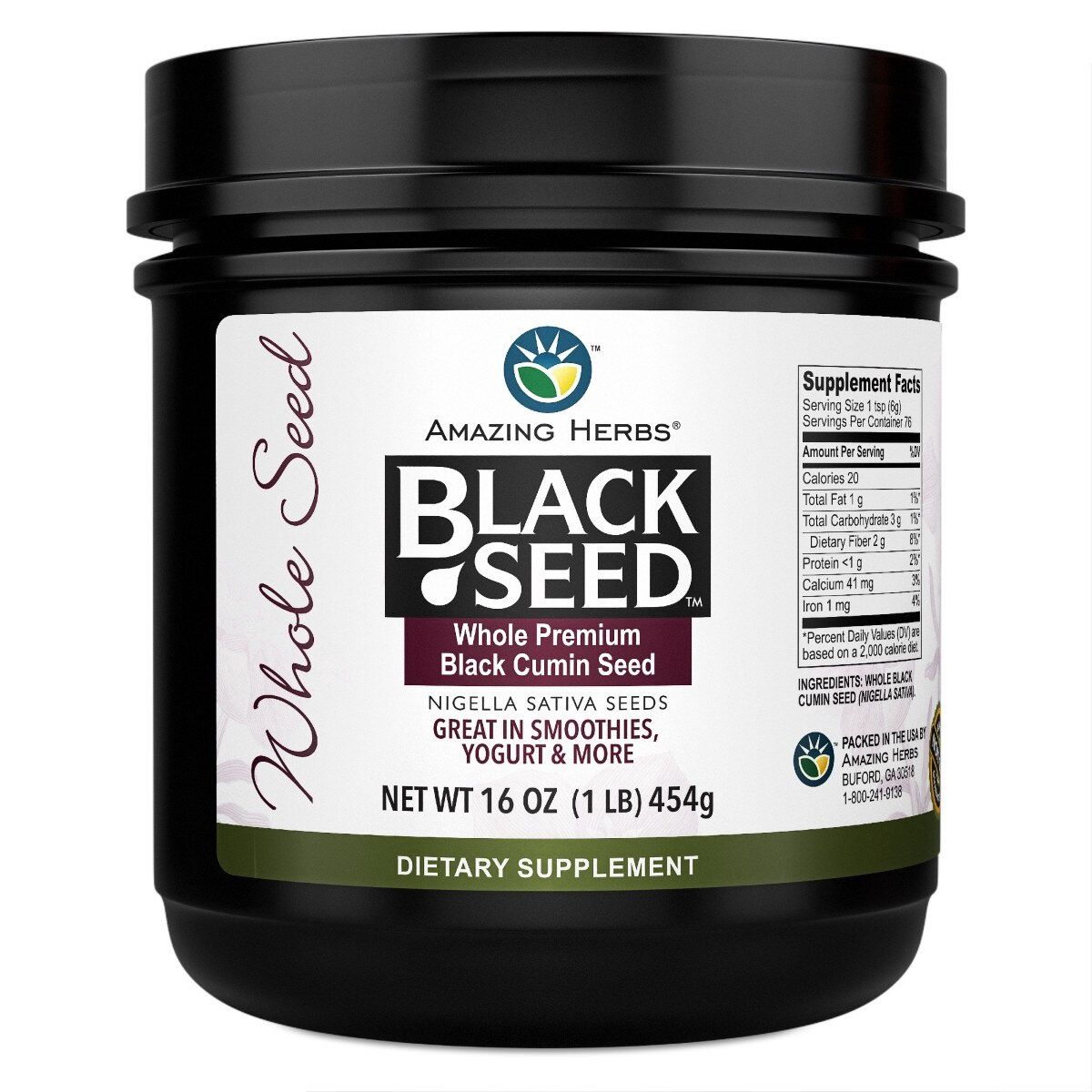 WHOLE PREMIUM BLACK SEED, Size: 1 LB