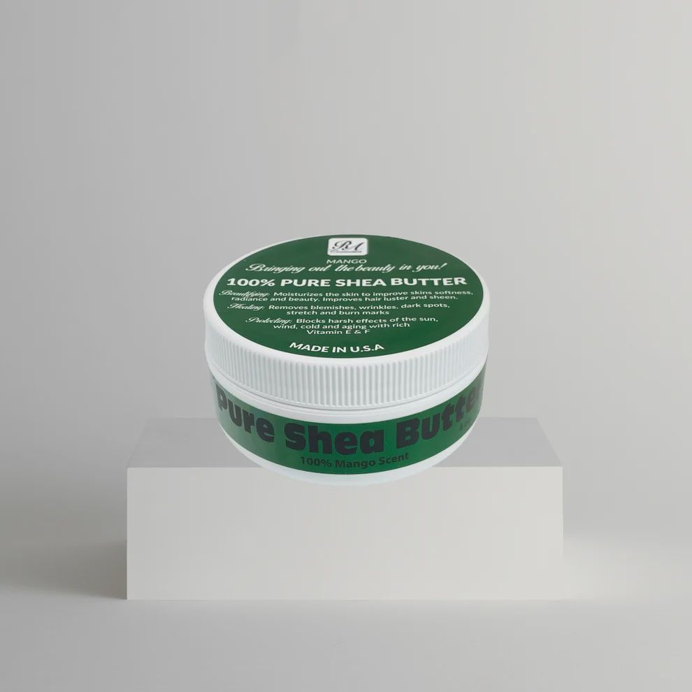 PURE SHEA BUTTER W/MANGO, Size: 4 OZ