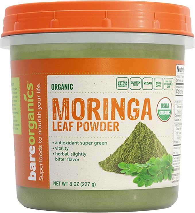ORGANIC MORINGA LEAF POWDER, Size: 8 OZ