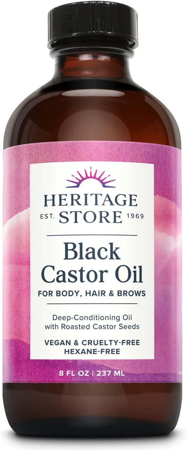 BLACK CASTOR OIL FOR BODY, Size: 8 FL OZ